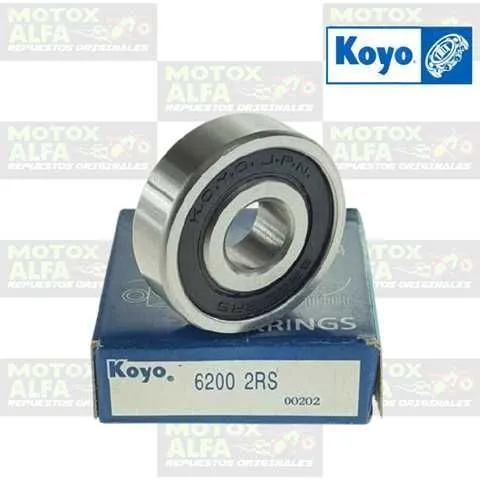 RULIMAN 6200 2RS EXT 30 INT 10 ALT 9 MANZANA DELANTERA AX100 KOYO 6200K