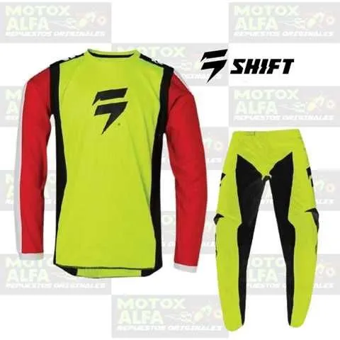 TRAJE MX NINO SHIFT VERDE NEGRO ROJO TYM24 LUJO 24166 13024167 130 24