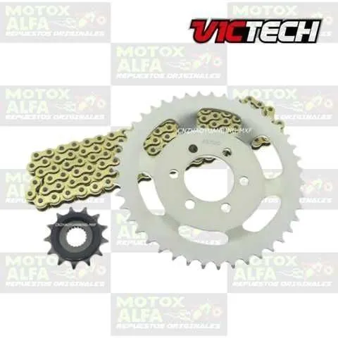 KIT ARRASTRE TNT25 BENELLI 43T 13T 520H 110L DORADO VICTECH 4494