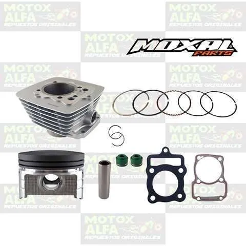 KIT CILINDRO CG200 198CC 67MM P16MM  ALT72MM OVALADO PLOMO MOXAL 06.050.0005