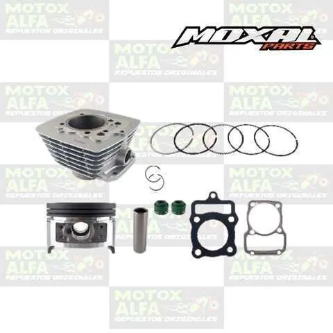 KIT CILINDRO CG200 196CC 63.5MM P15 H107.40MM PLATA PLANO MOXAL 06.050.0004