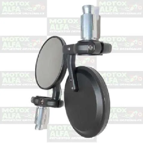ESPEJO TOPE TIMON REDONDO NEGRO CAFERACER RV AE20010 ESPRED001