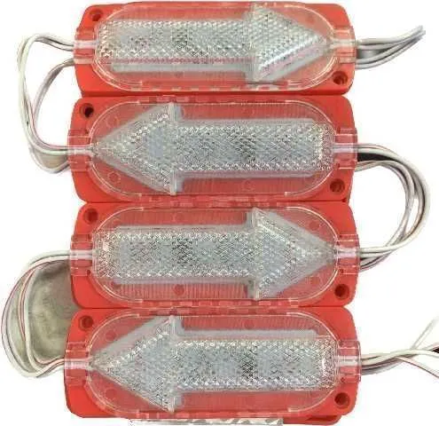 LUZ LED LUPA FLECHA FLASH ROJO RV--