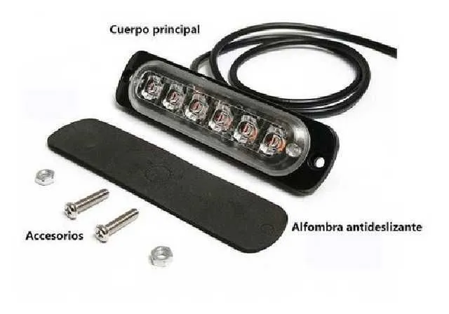 LUZ LED POLICIA AMARILO Y BLANCO FLASH ECO P63