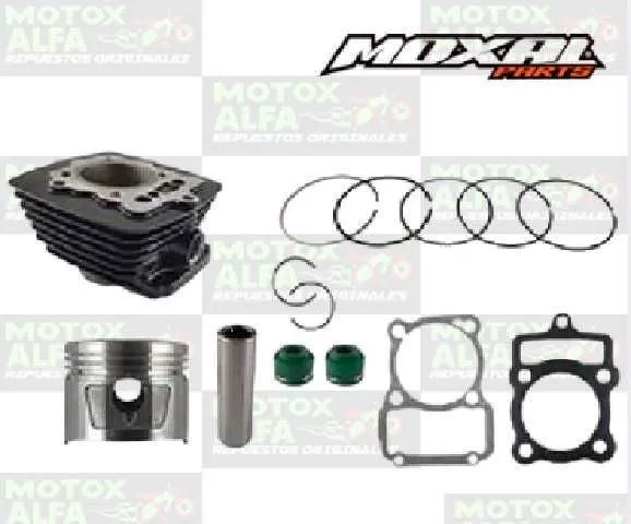 KIT CILINDRO CG150 149CC 62MM P15  XY150 OVALADO NEGRO MOXAL 06.050.0014