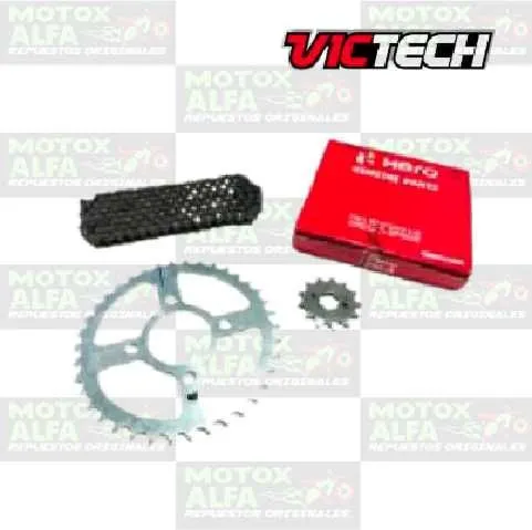 KIT ARRASTRE HERO HUNK 200 XPULSE 200 37T 13T 520H 110L TITANIUM 4346