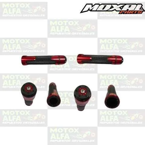 MANUBRIO ALUMINIO ROJO OEM CAUCHO MOXAL 01.007.0051