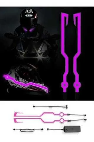 LUZ LED CASCO FUCSIA PILA RV