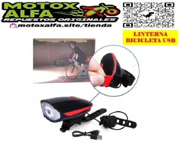 LUZ LED LITERNA BICICLETA USB PITO CICLISMO AGUILA ECB36100900 00