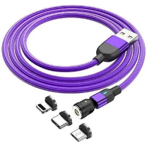 CARGADOR MAGNETICO USB LILA 3 0A