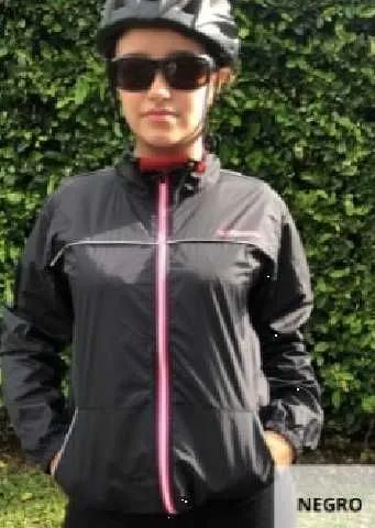 CHOMPA ROMPEVIENTO NEGRO FUCSIA TM LUJO CARRY