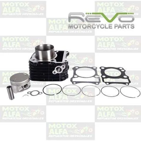 KIT CILINDRO GN125 57MM P14 ALT69 PLANO NEGRO SUZUKI REVO 