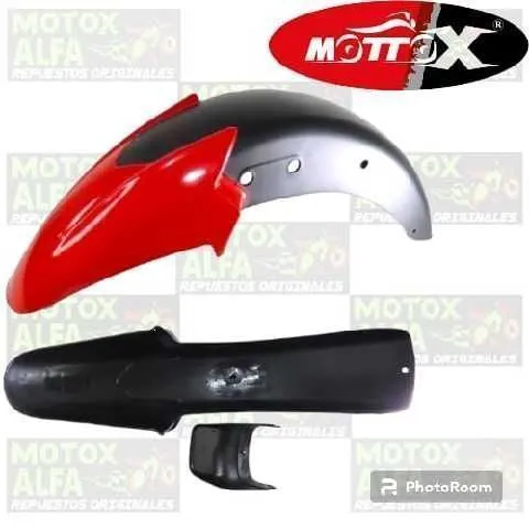 GUARDAFANGO DELANTERO LS135 PULSAR NEGRO ROJO MOTTOX P10550