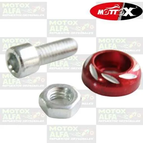 PERNO PLACA LUJO ROJO MOTTOX T10107