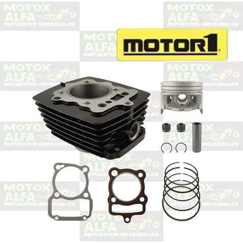 KIT CILINDRO FX150 62MM P13 ALT69 PLANO NEGRO ESPECIAL MOTOR UNO 01100