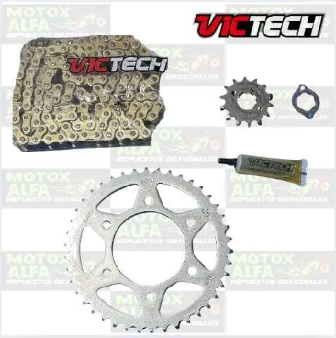 KIT ARRASTRE SZ150 42T 14T 428H 132L YAMAHA DORADO VICTECH 4209