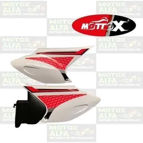 TAPA LATERAL DY250 BLANCO ROJO SCORPION DAYTONA MOTTOX P10839