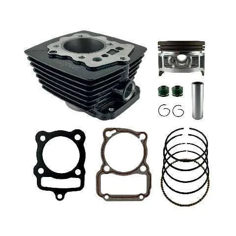 KIT CILINDRO THOR200 VOTERX200 196CC P15 63MM 76MMALTO PLANO NEGRO ORIGINAL SHINERAY R200-060127