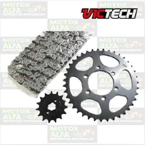 KIT ARRASTRE DY250 CROSSFIRE 6H 38T 13T 520H 110L TITANIUM GOLD VICTECH 4842
