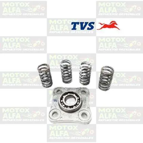 KIT BASE PLATO EMBRAGUE RTR200 RULIMAN  4H APACHE OIGINAL TVS M1200380 N90702 12101.120-GEN 