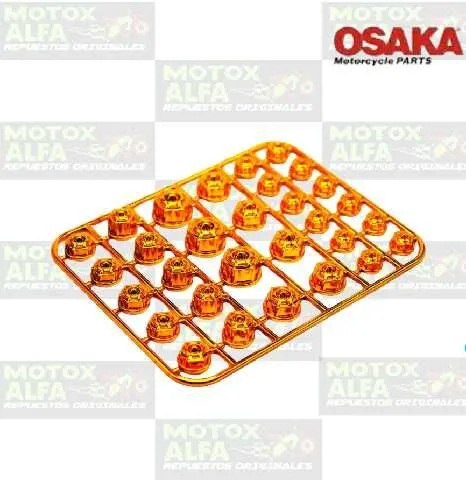 TAPON PERNO LUJO NARANJA  PLASTICO DECORADOR LUJO OSAKA 906