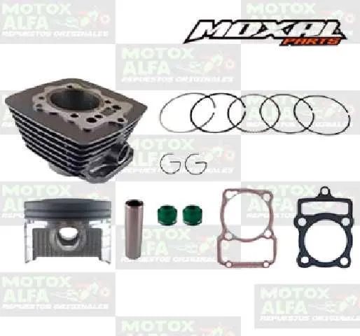 KIT CILINDRO CG200 198CC 67MM P16MM ALT72MM OVALADO GRIS RATA MOXAL 06.050.0047