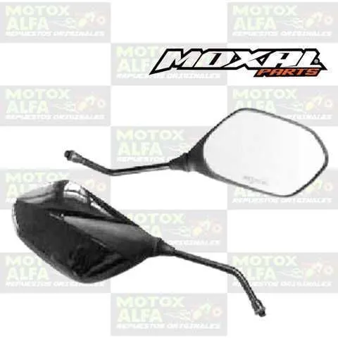 ESPEJO OVALADO TIPO CBF150 MT110 NEGRO 10MM E22 MOXAL 01.016.0032