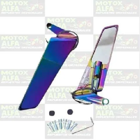 ESPEJO ALUMINIO ALERON PEQUEÑO TORNASOL LED RV F6003-A