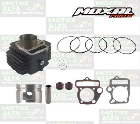 KIT CILINDRO XY12530A D40MM 124CC H98MM P13MM NEGRO PISTON:PLANO SHINERAY MOXAL 06.050.0070