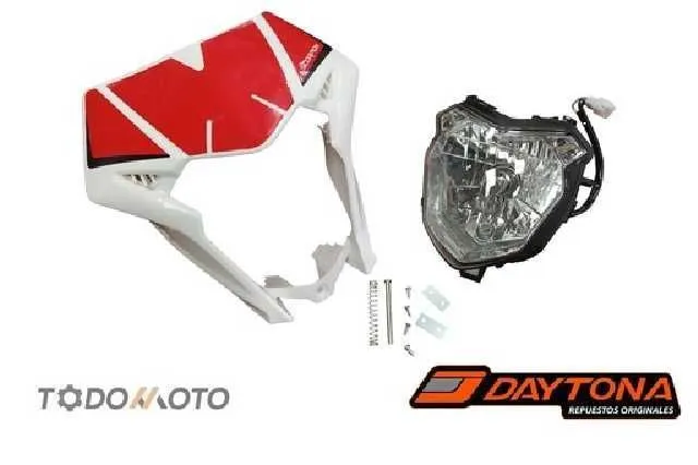 MASCARILLA COMPLETA DY250 SCORPION BLANCO ROJO ORIGINAL DAYTONA CB250SC-116A