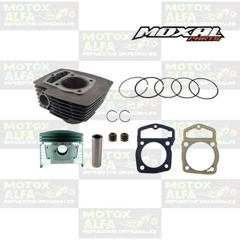 KIT CILINDRO CB200 200CC 63.5MM P15MM ALT74MM OVALADO PLOMO SKR200 MOXAL 06.050.0020