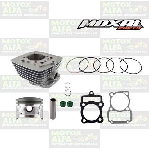 KIT CILINDRO CG200 196CC 63.5MM P15 ALT67MM  CG200 OVALADO PLOMO MOXAL 06.050.0012