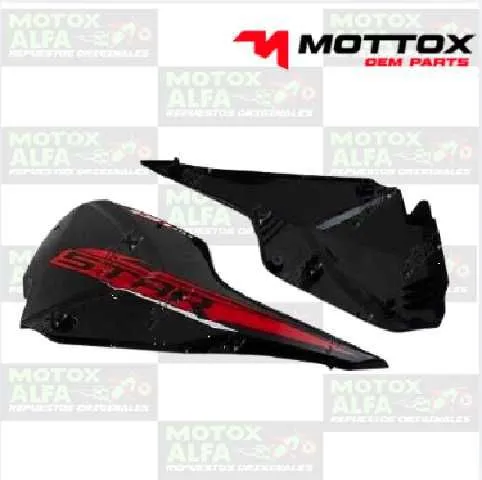 TAPA LATERAL CB1 STAR HONDA NEGRO ROJO MOTTOX TAPA004