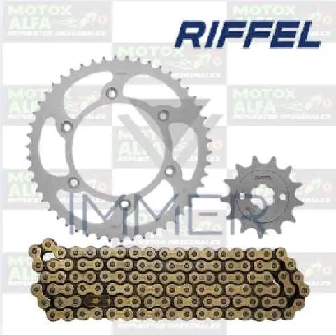 KIT ARRASTRE CRF230 XR125 CRF150 190 HONDA DORADA 520H 110L 50T 13T TITANIUM BRASIL RIFFEL 91487