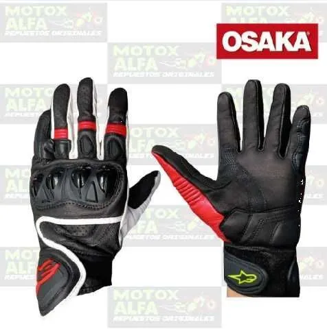 GUANTE LARGO ALPINESTARS CUERO NEGRO TL OSAKA 843