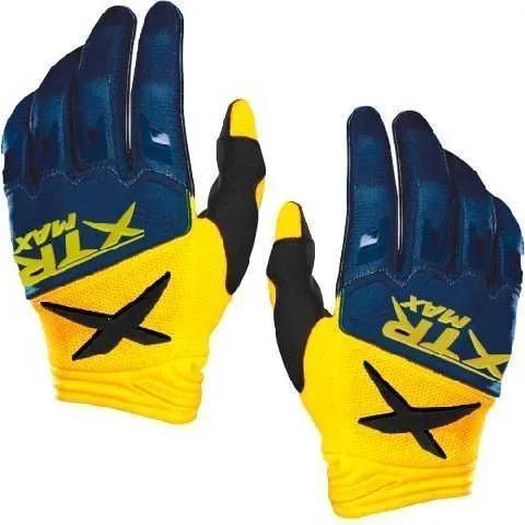 GUANTE LARGO MX ELITE AMARILLO AZUL TM EXTREMEMAX PM60033