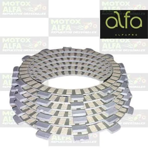 DISCO EMBRAGUE GIXXER150 RACING GN125 TS185 QM200GY  6PCS ORIGINAL INDU ALFA PRO  E12903
