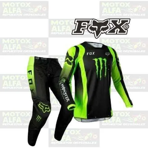 TRAJE MX NEGRO VERDE TS/30 LUJO FOX 28142-001-S  28143-001-30
