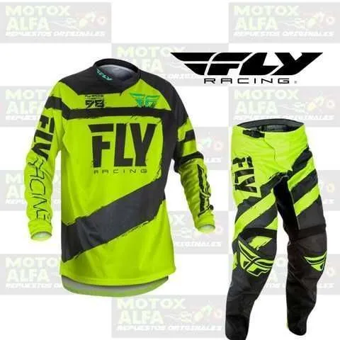 TRAJE MX NINO FLY VERDE NEON NEGRO LUJO T16
