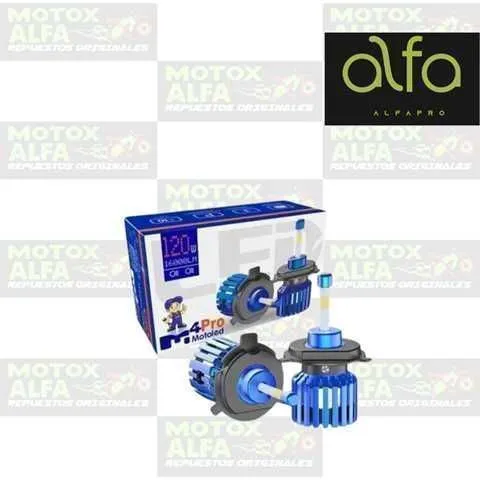 LUZ LED FARO H4 BLANCA 16000LMNS AC DC 120W M4PRO-P15D AC8V 100V ALFA PRO  E21701