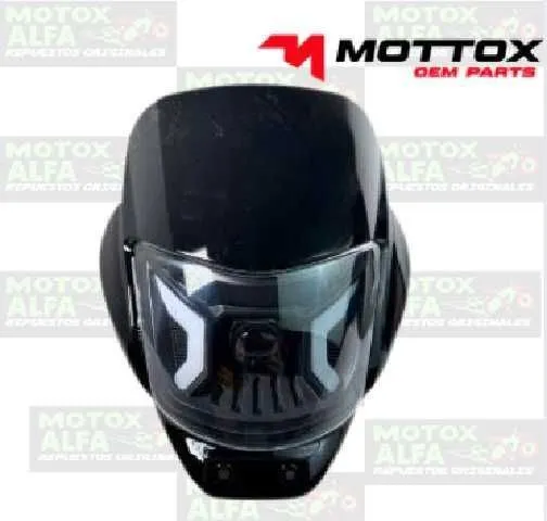 MASCARILLA COMPLETA PLATINA125 LED NEGRO BAJAJ MOTTOX MSCR044