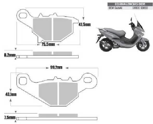 GALLETA FRENO DELANTERA KLR650 JOG50 YAMAHA OSAKA P10023 1484