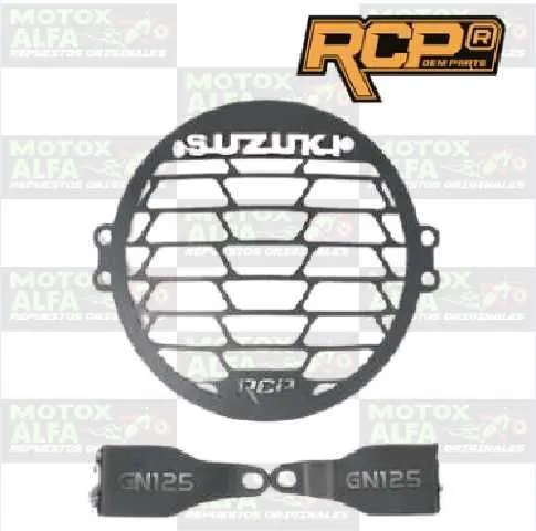 PROTECTOR DE FARO ACERO INOXIDABLE SUZUKI GN125 NEGRO PTF00009