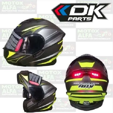 CASCO ABATIBLE JH901 AMARILLO TORMENTA LUZ LED TXL DK