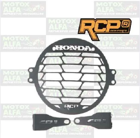 PROTECTOR FARO ACERO INOXIDABLE HONDA CB1 NEGRO RCP PTF00008