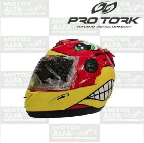 CASCO AERODINAMICO PROTORK ROJO AMARILLO TM CAP-857VMAM