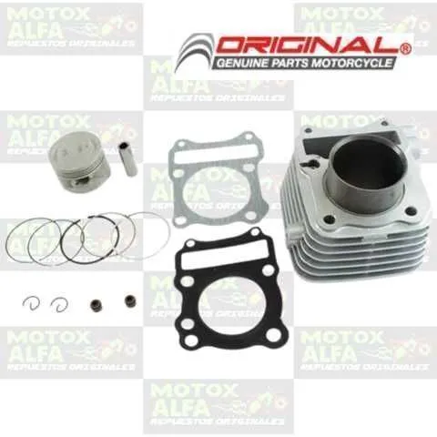 KIT CILINDRO GN125H SUZUKI P14 57MM ALT99 124CC PLATA SIN EURO ORIGINAL GENUINO CIL00065