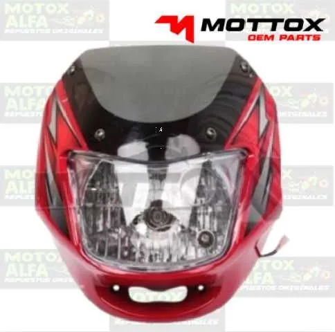 MASCARILLA COMPLETA CT125 ROJO GRIS BAJAJ MOTTOX P11255