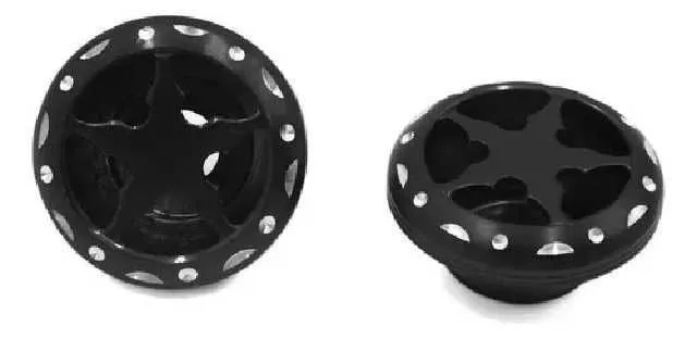 TAPON TUERCA ESTRELLA NEGRO ALUMINIO ROYAL A207