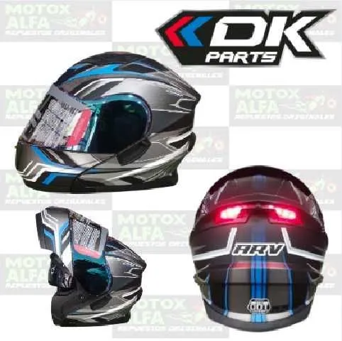 CASCO ABATIBLE JH901 AZUL TORMENTA LUZ LED TXL DK